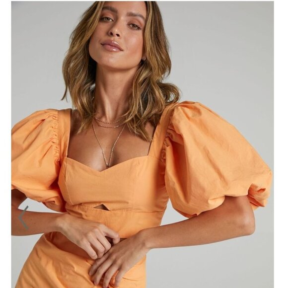 Showpo. Tops - Showpo. Sherbet Astarte Puff Sleeve Crop Top - Size 6, NWT